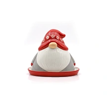 gnome butter dish,elf butter dish,Functional butter dish